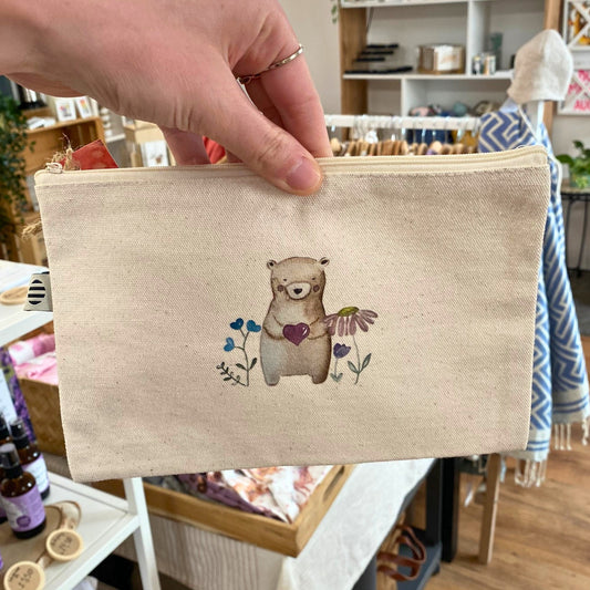 Stofftasche Bär mit Herz von Christinas Kartenkunst