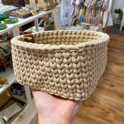 Eckkörbchen mittel beige von Handmade by PINI