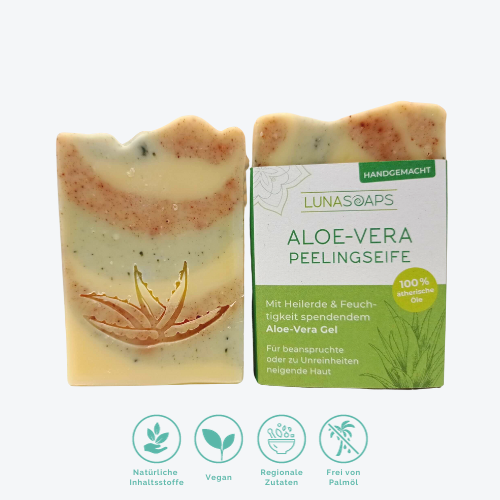 Aloea Vera Peelingseife 100g von Lunasoaps