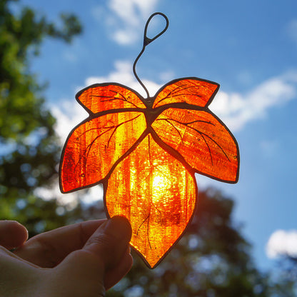 Herbstblatt Tiffany Glaskunst von Magpie Castle