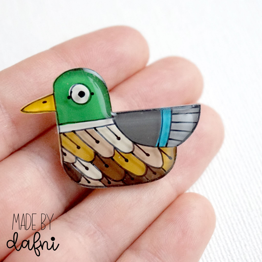 Brosche Ente von madebydafni