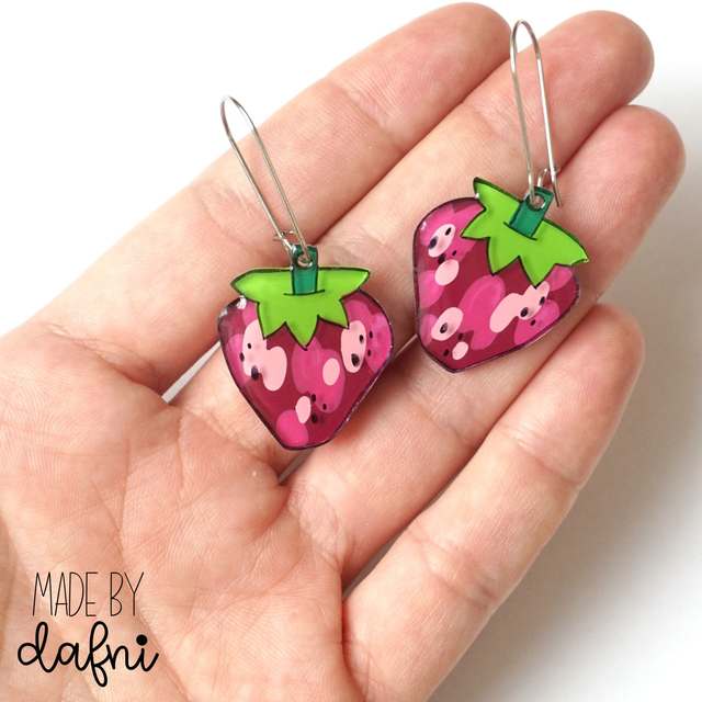 Ohrringe Erdbeeren von madebydafni