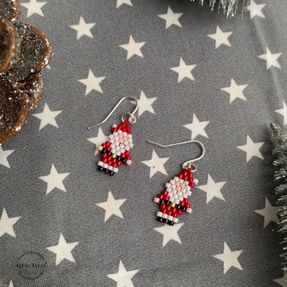Ohrring mit Weihnachtsmann Nikolaus Santa Claus Weihnachten von Wuwu