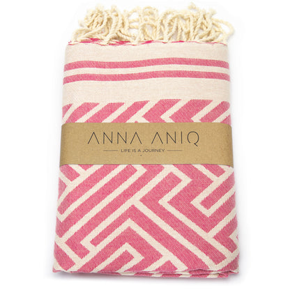 Hamamtuch-in der Farbe-Fuchsia-Flower