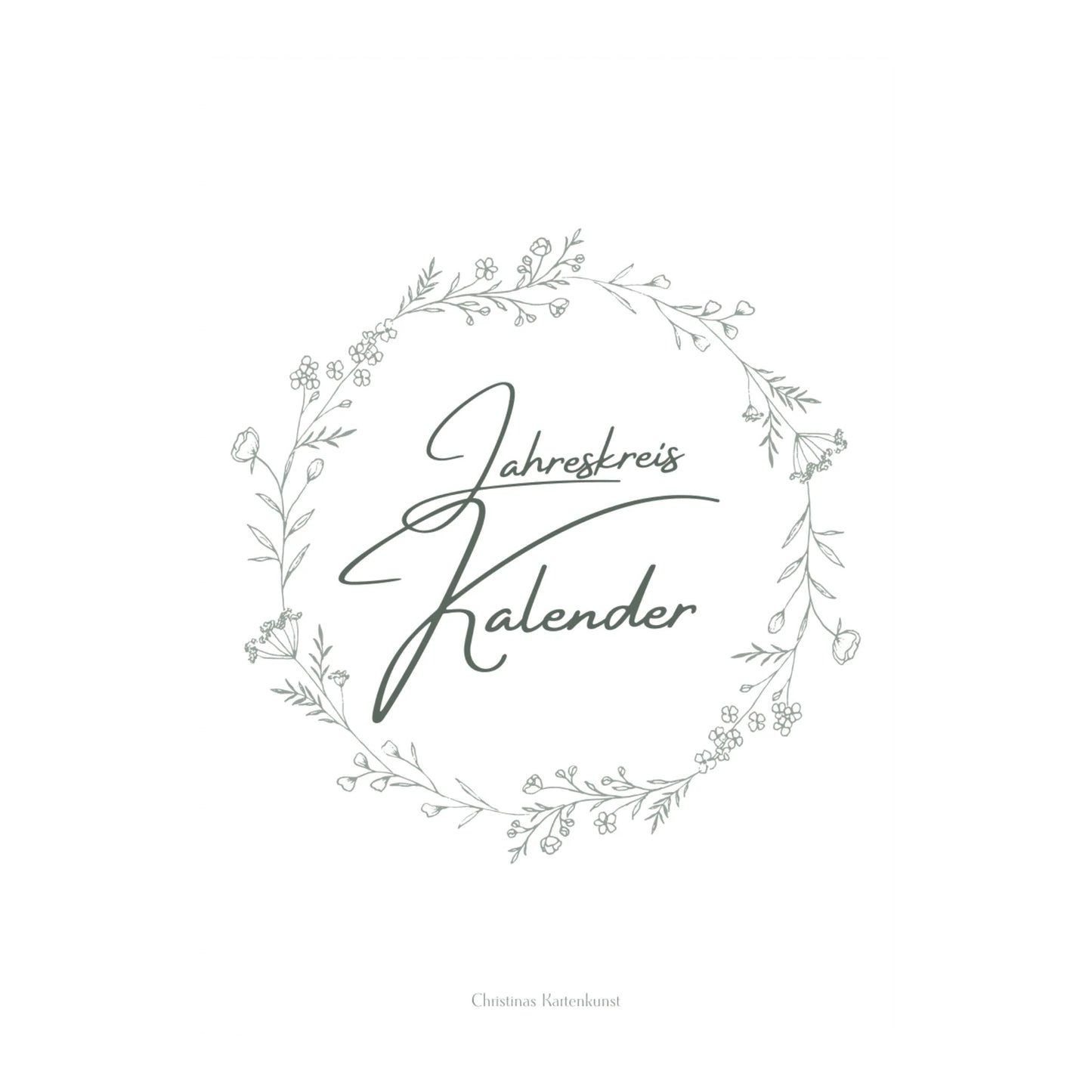 Jahreskreis Kalender von Christinas Kartenkunst