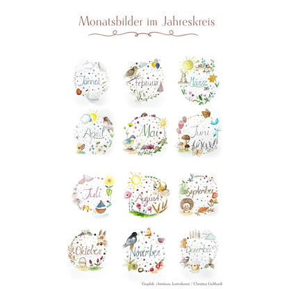 Jahreskreis Kalender von Christinas Kartenkunst
