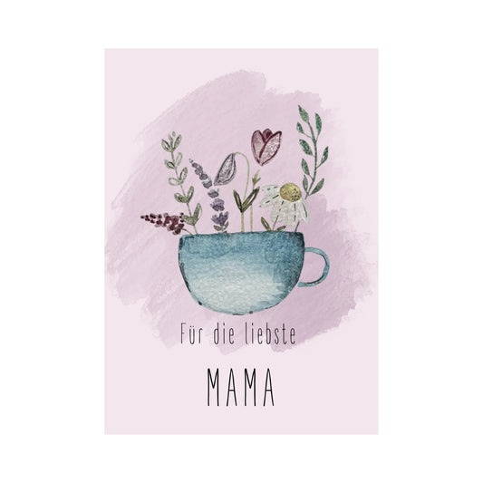 Grußkarte für die liebste Mama von Christinas Kartenkunst