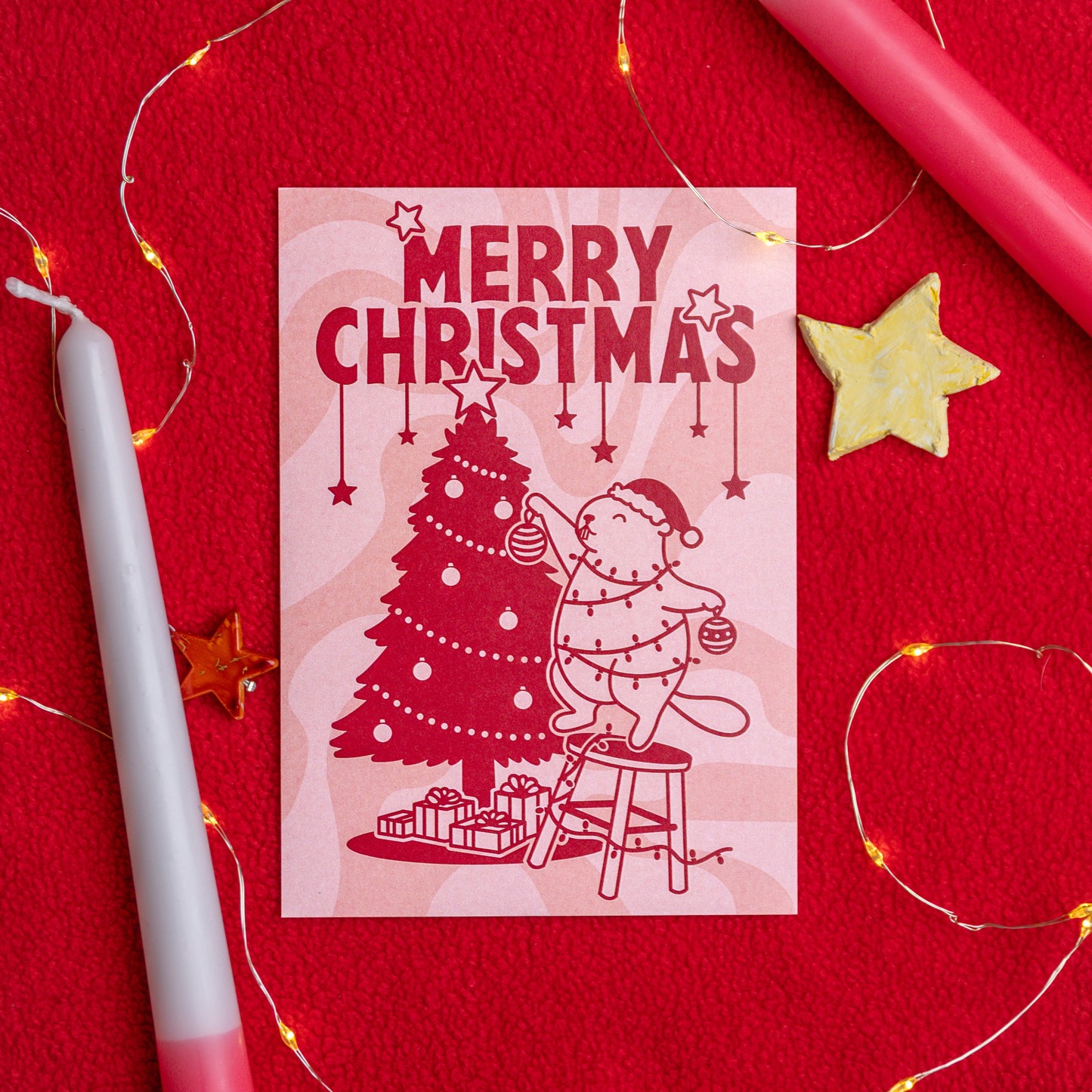 Weihnachtliche Murmeltier Grußkarten von dizzylines