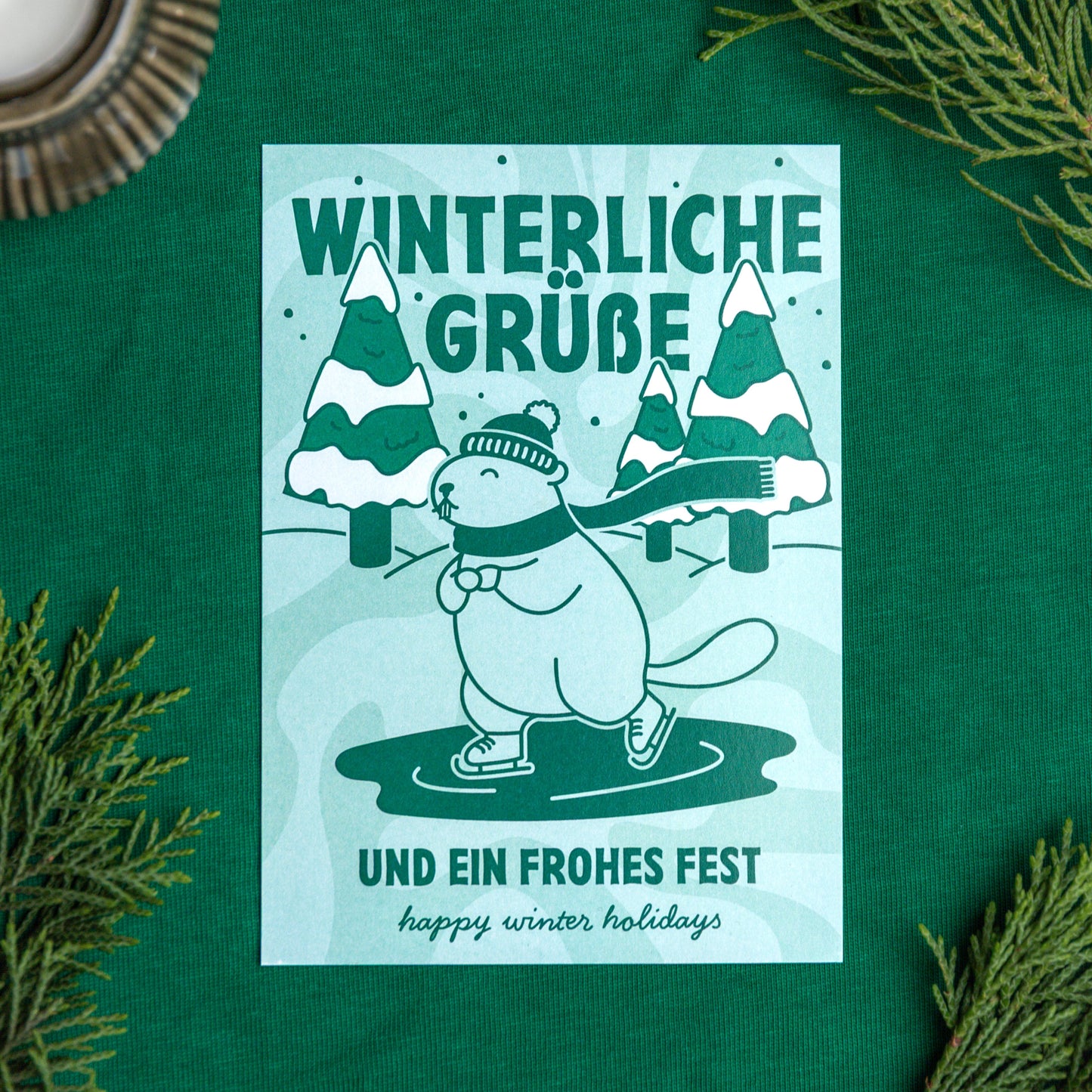 Weihnachtliche Murmeltier Grußkarten von dizzylines