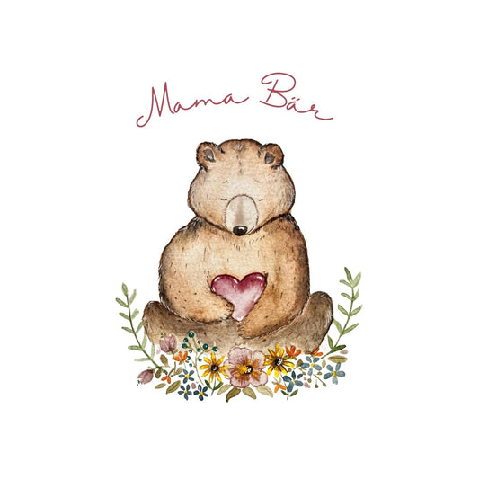Grußkarte Mama Bär von Christinas Kartenkunst