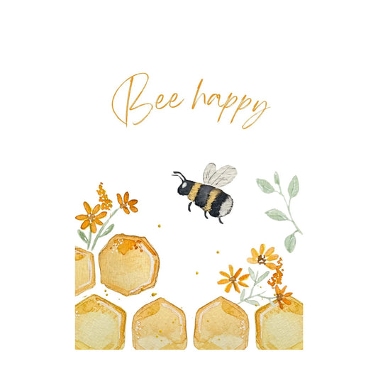 Grußkarte Be happy von Christinas Kartenkunst