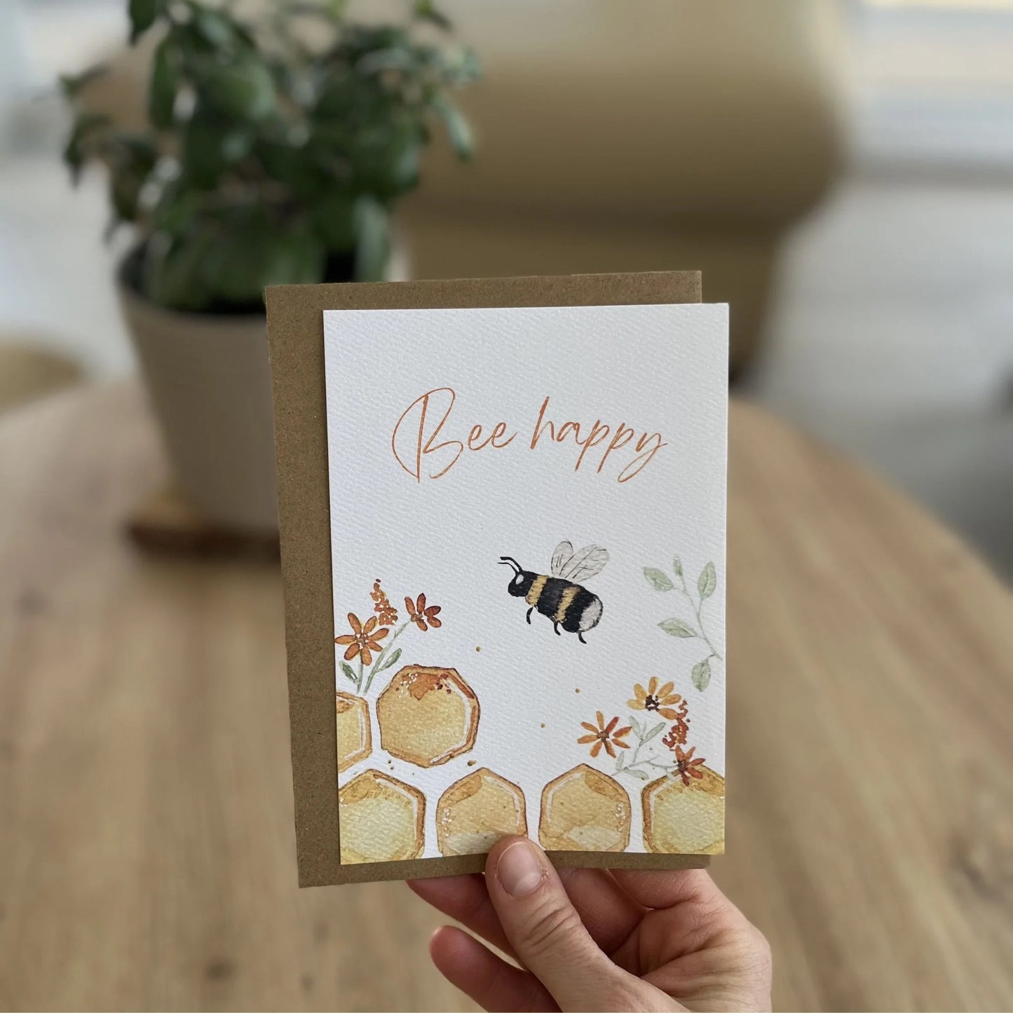 Grußkarte Be happy von Christinas Kartenkunst