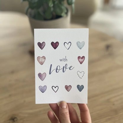 Grußkarte with love von Christinas Kartenkunst