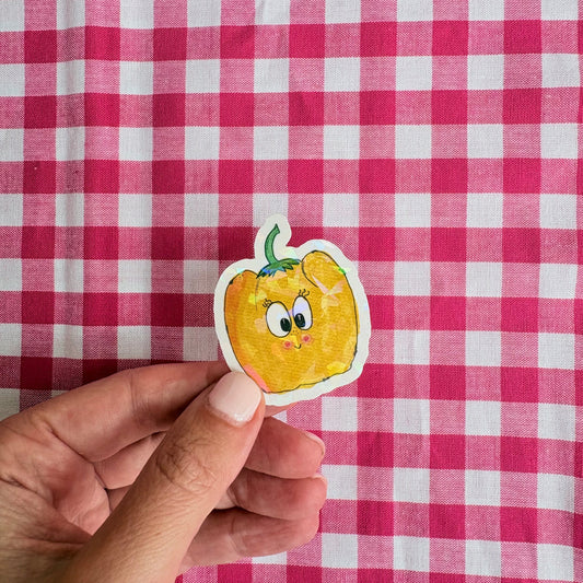 Gelber Paprika Sticker von Wuwu