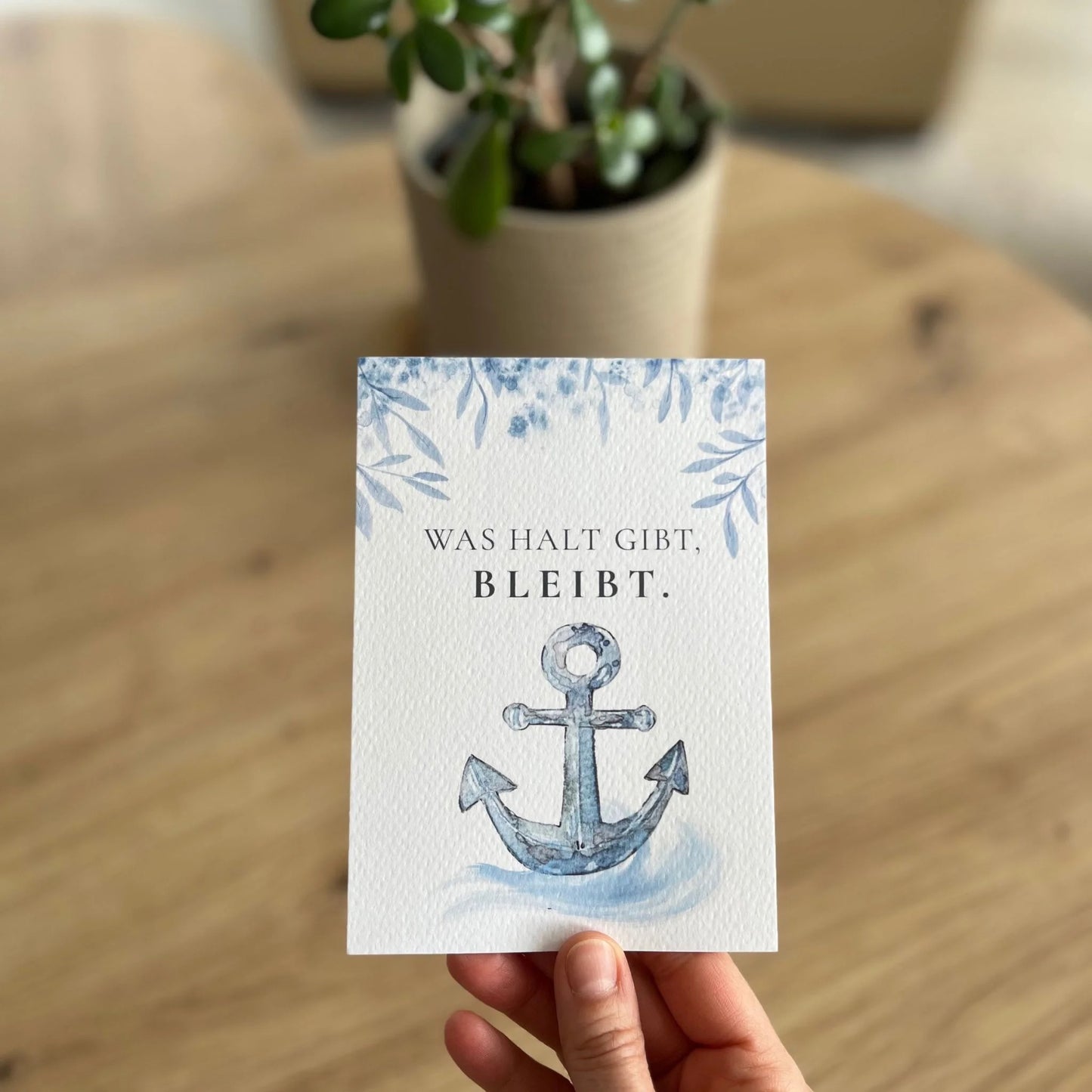 Grußkarte Anker von Christinas Kartenkunst