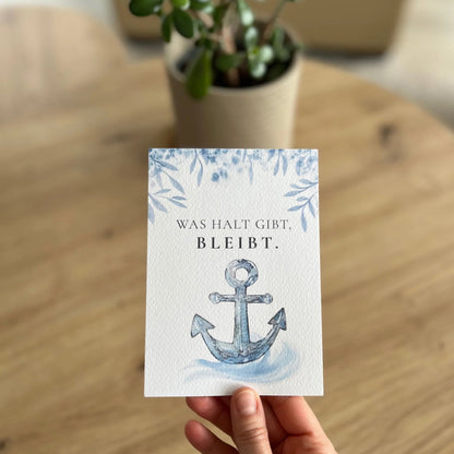 Grußkarte Anker von Christinas Kartenkunst