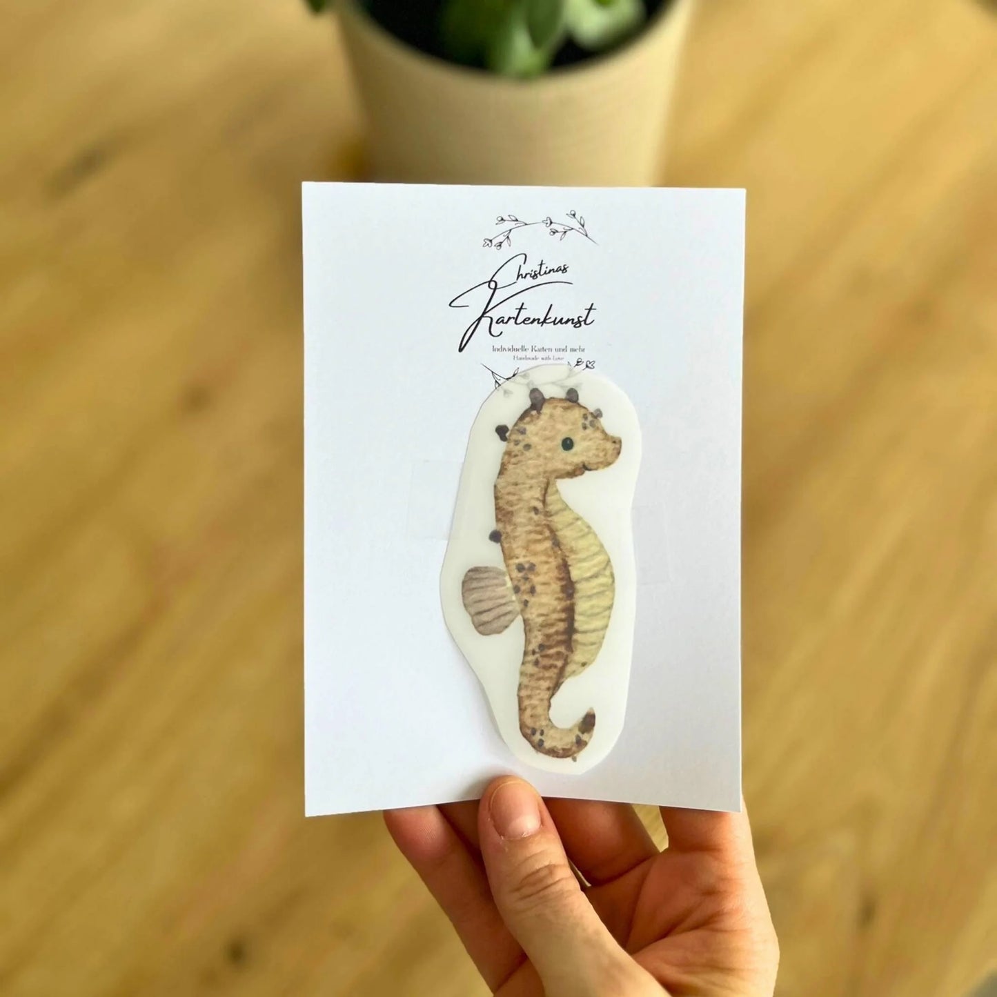 Bügelbild Seepferdchen von Christinas Kartenkunst