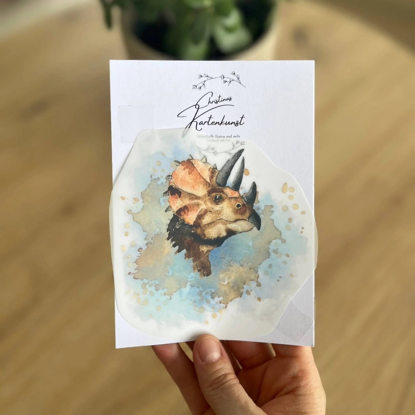 Bügelbild Triceratops von Christinas Kartenkunst