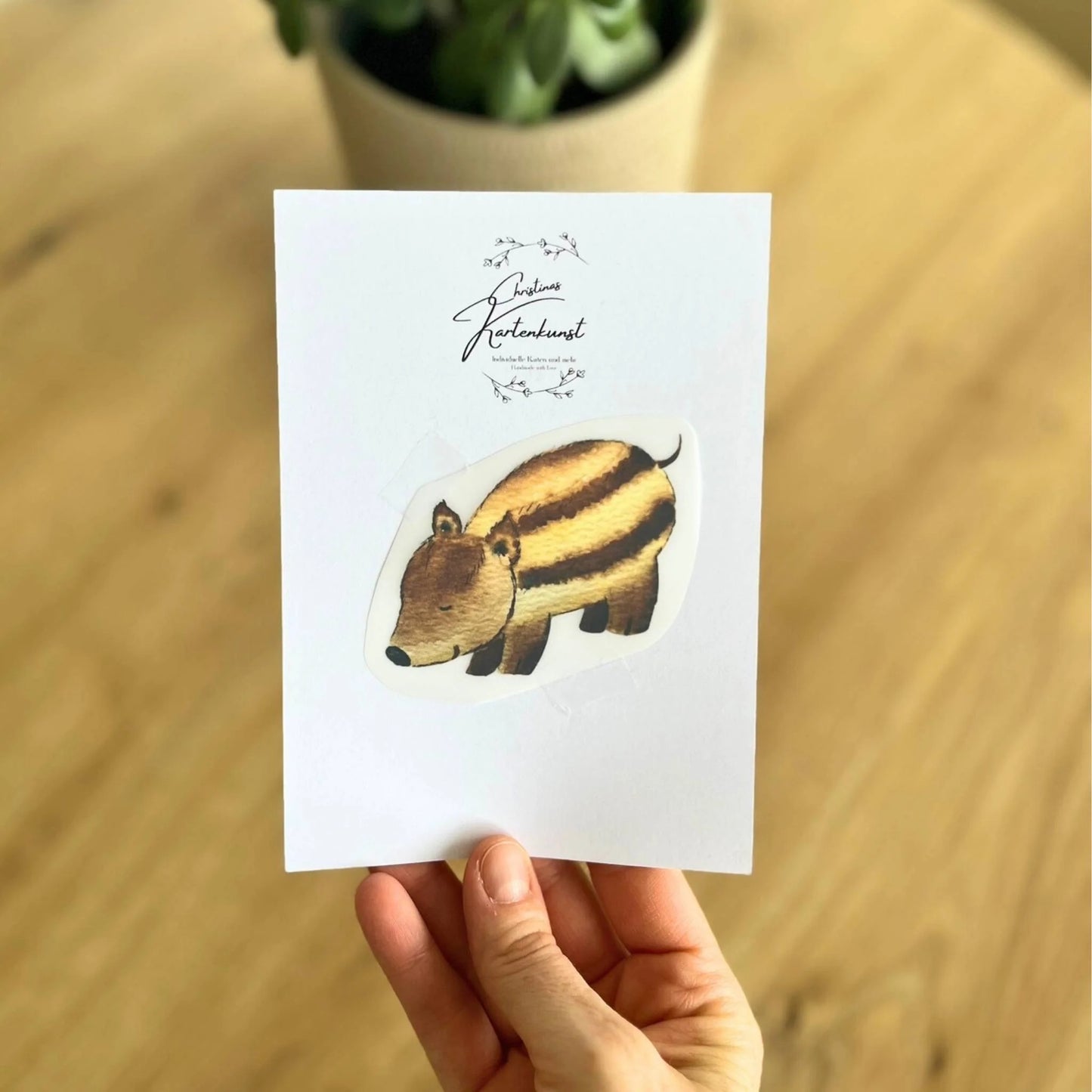 Bügelbild Wildschwein von Christinas Kartenkunst