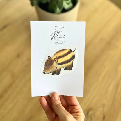 Bügelbild Wildschwein von Christinas Kartenkunst