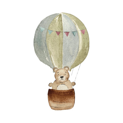 Bügelbild Bär im Heißluftballon von Christinas Kartenkunst