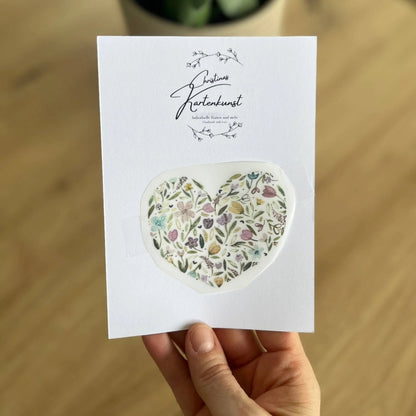 Bügelbild Blütenherz von Christinas Kartenkunst