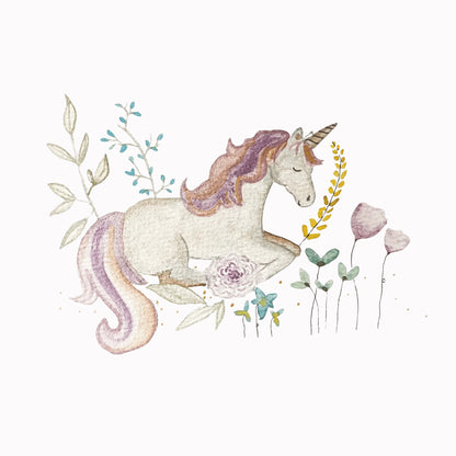 Bügelbild Einhorn liegend von Christinas Kartenkunst