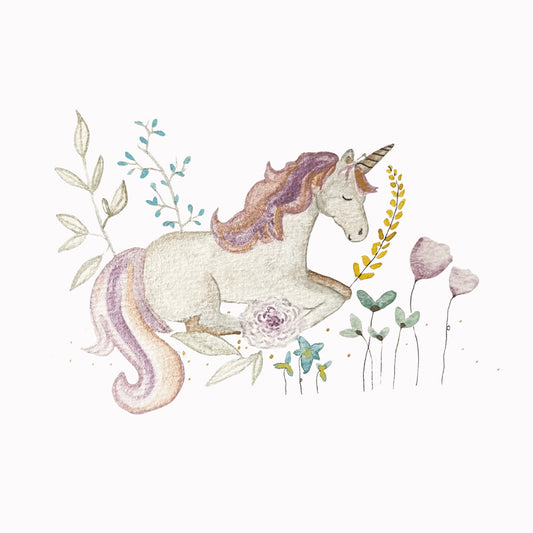Bügelbild Einhorn liegend von Christinas Kartenkunst
