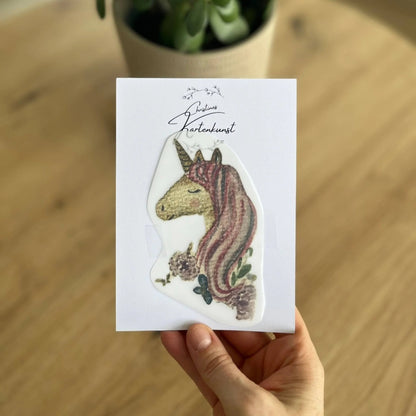 Bügelbild Einhorn von Christinas Kartenkunst