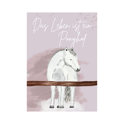 Grußkarte Das Leben ist ein Ponyhof von Christinas Kartenkunst