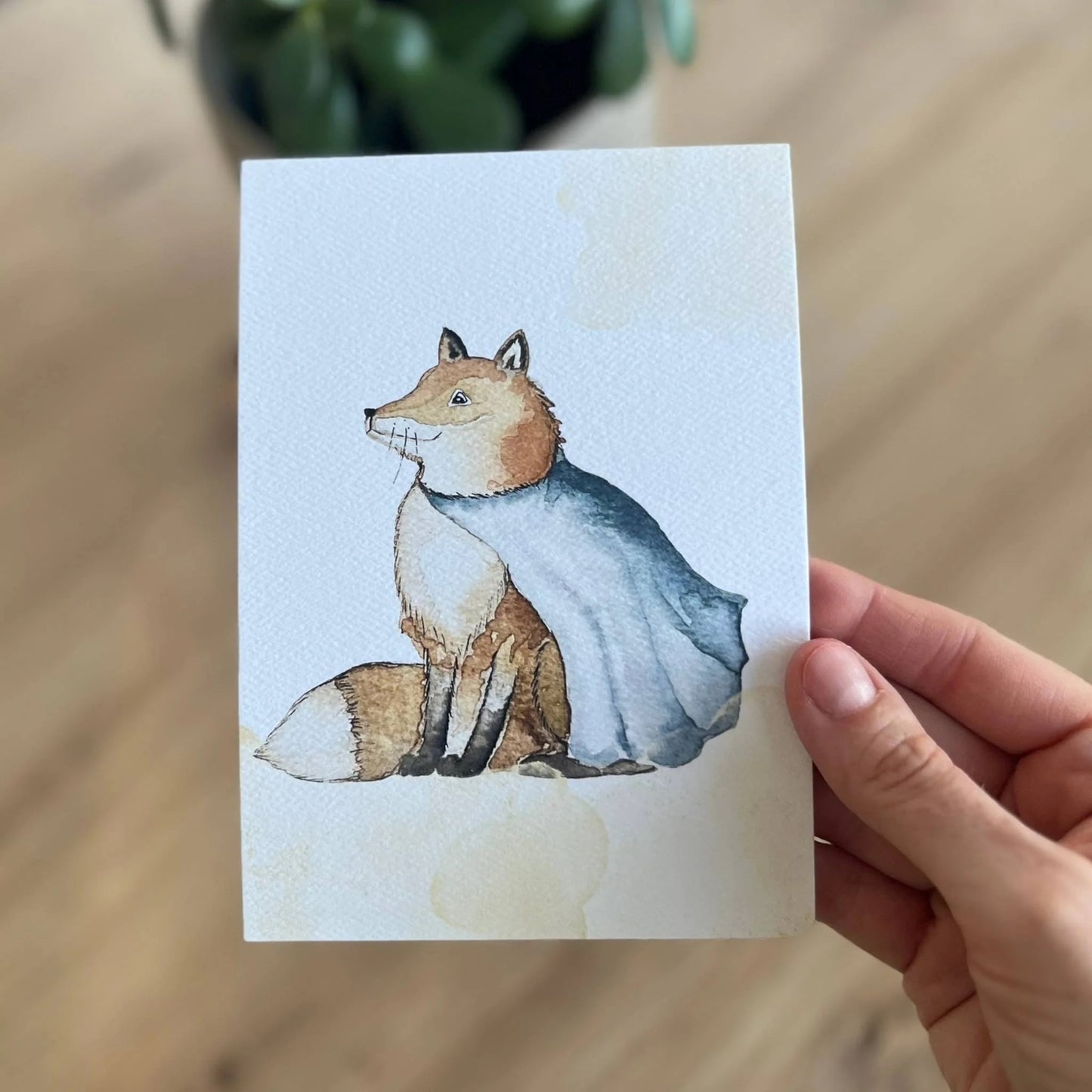 Grußkarte Superfuchs von Christinas Kartenkunst