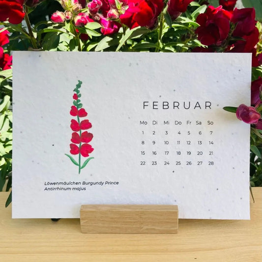 Einpflanzbarer Tischkalender Kräuter und Blumen von Blühwerk Papeterie
