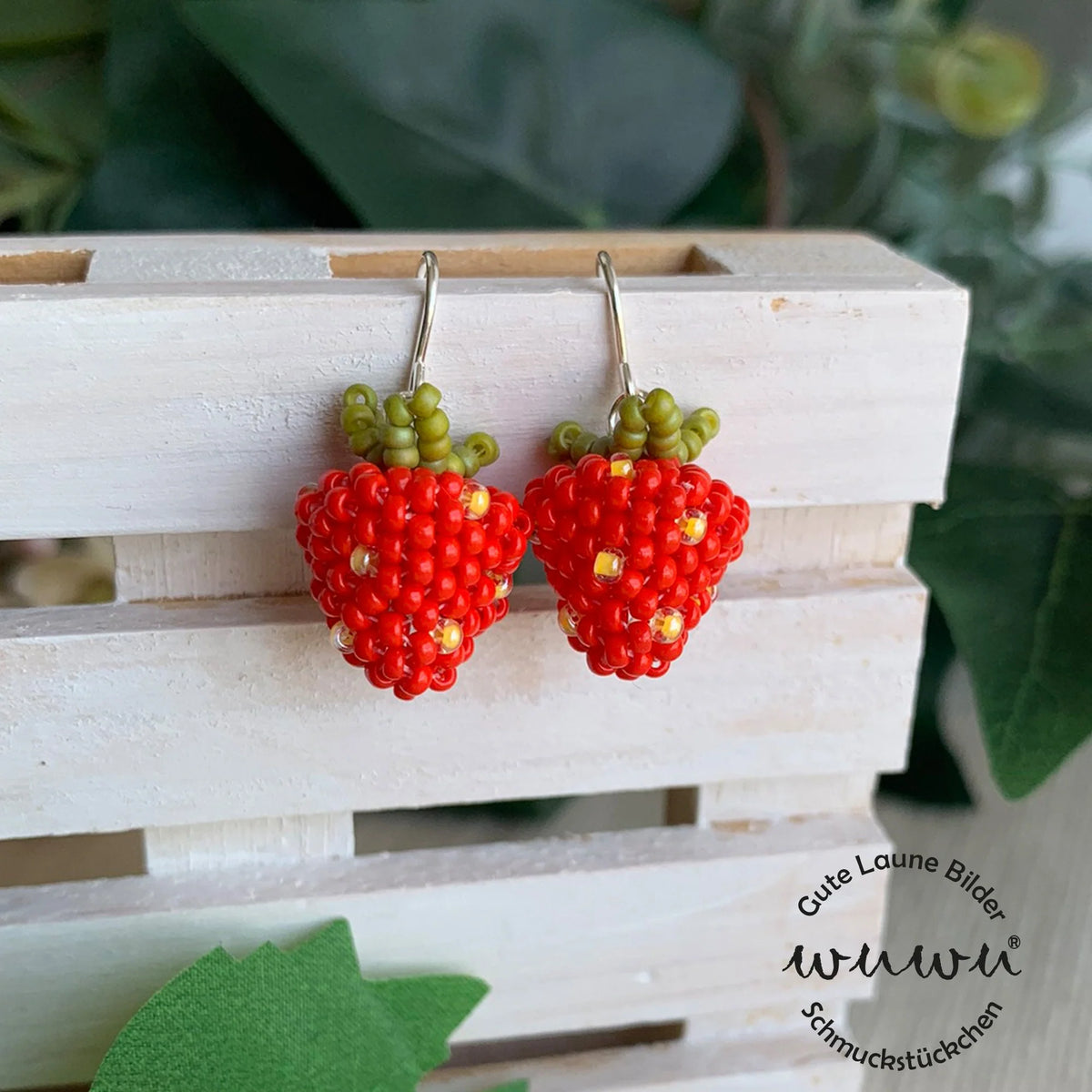 Ohrring Erdbeeren von Wuwu