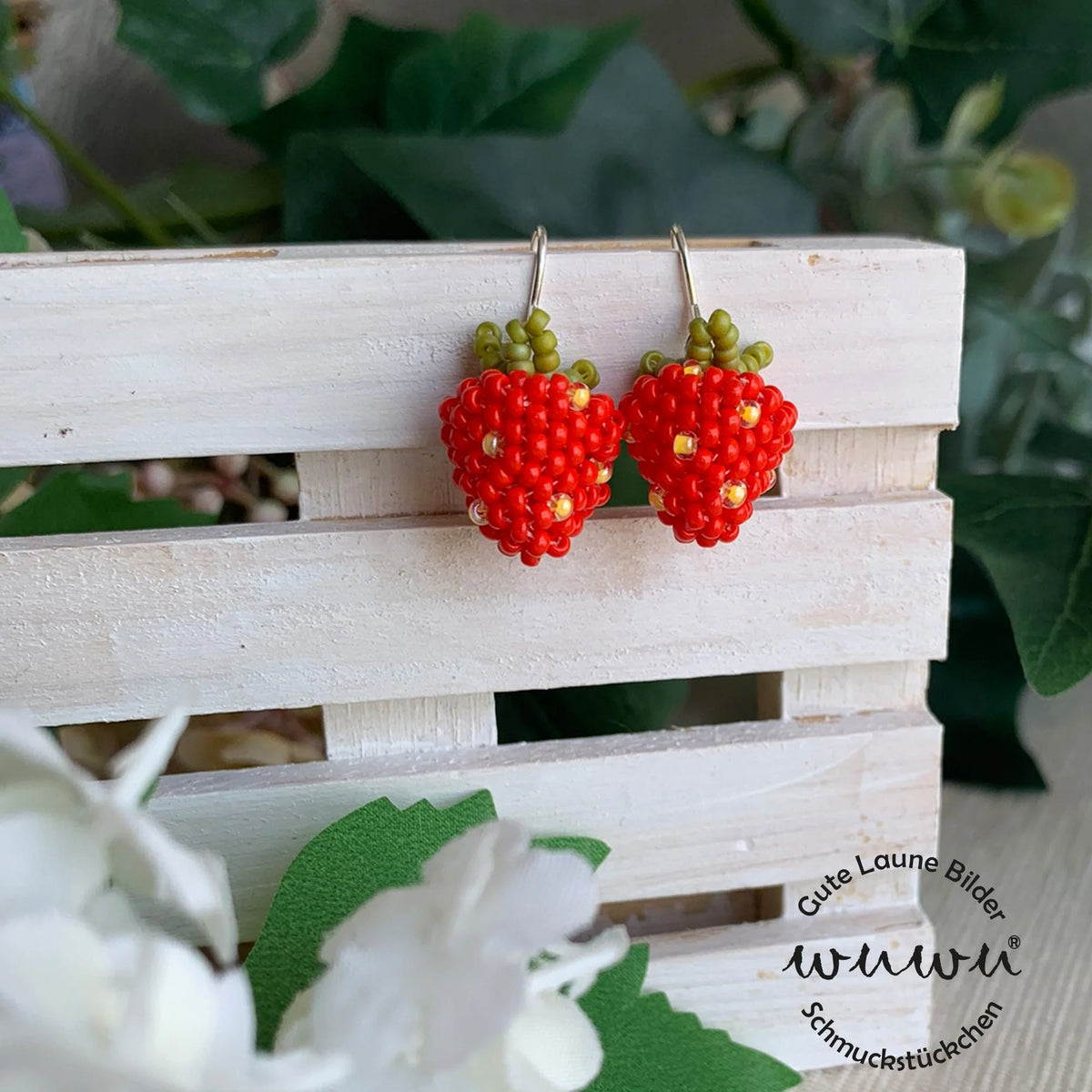 Ohrring Erdbeeren von Wuwu