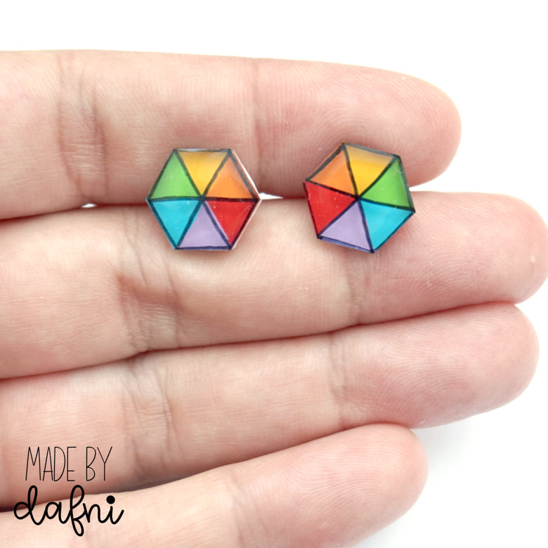 Ohrstecker bunt von madebydafni