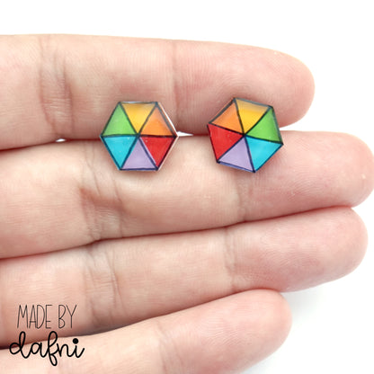 Ohrstecker bunt von madebydafni