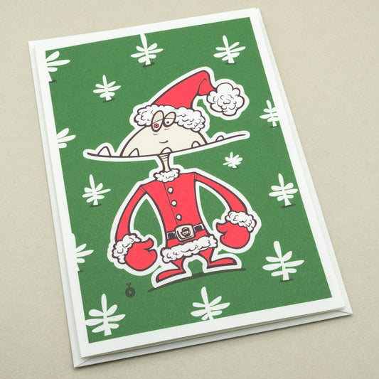 Grußkarte Hangover Santa von OrcOYoyo