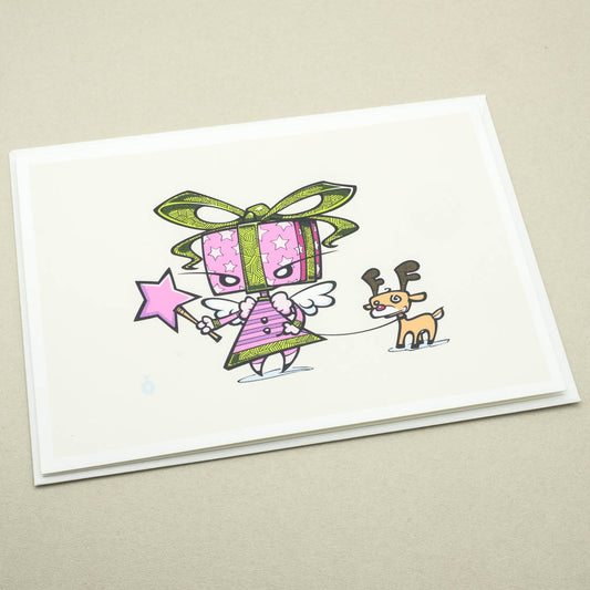 Grußkarte Fairy In A Giftbox von OrcOYoyo