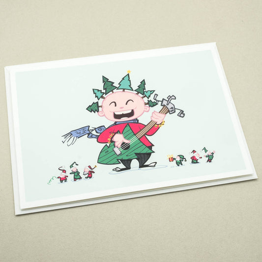 Grußkarte Weihnachtswichte von OrcOYoyo