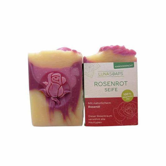 Rosenrot Seife 100g von Lunasoaps