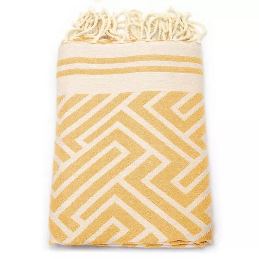 Hamamtuch Sunflower Field Labyrinth Muster von Anna Aniq