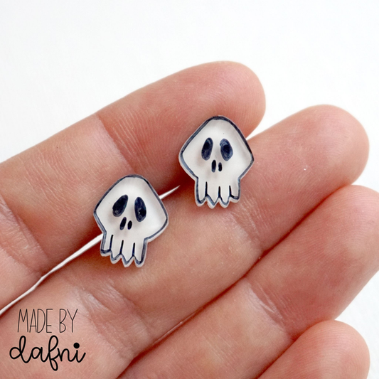 Ohrstecker Totenkopf von madebydafni