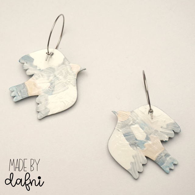 Ohrringe blaue Vögel von madebydafni