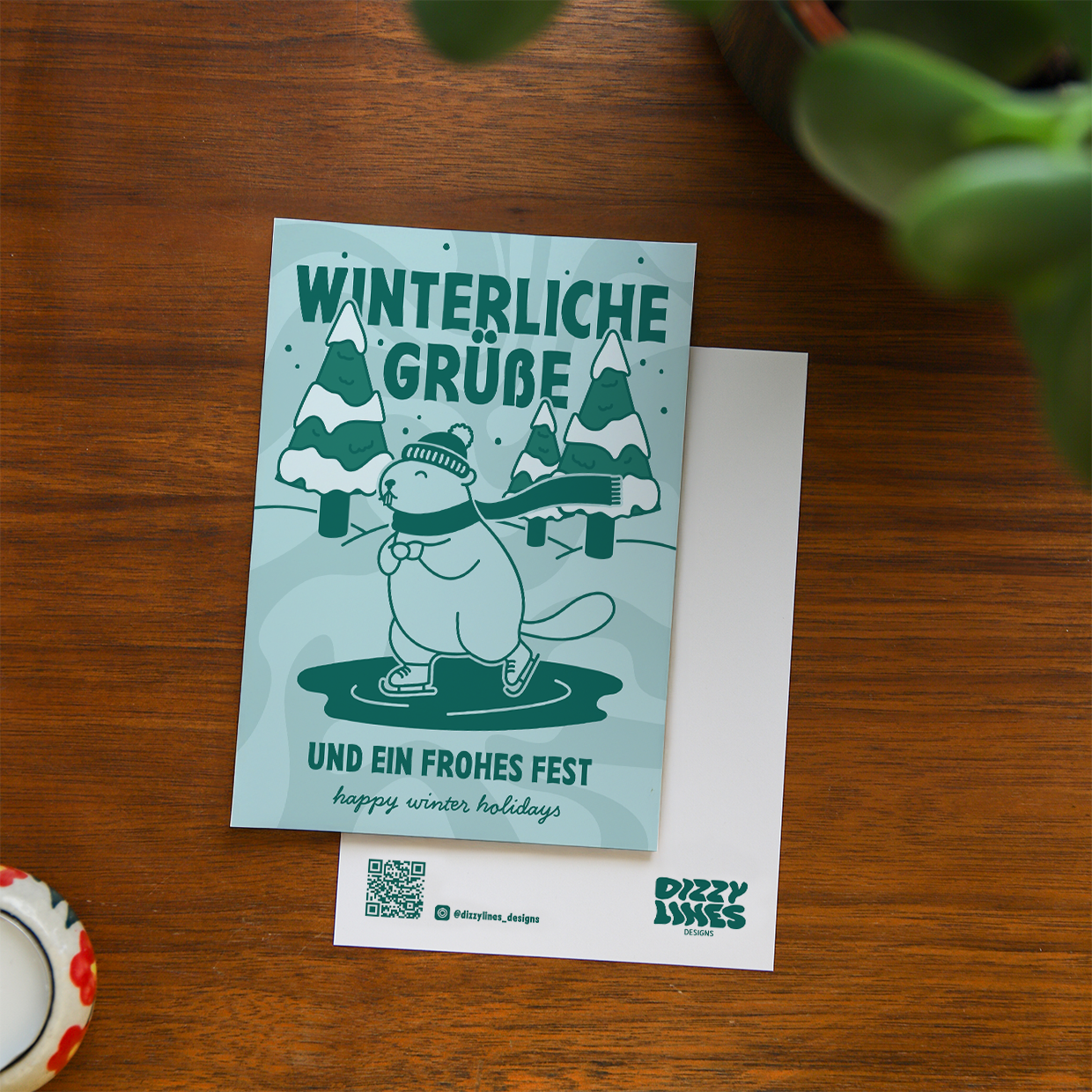 Weihnachtliche Murmeltier Grußkarten von dizzylines