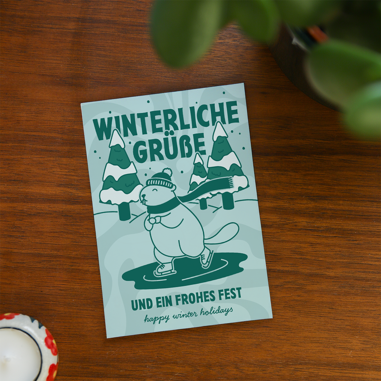 Weihnachtliche Murmeltier Grußkarten von dizzylines