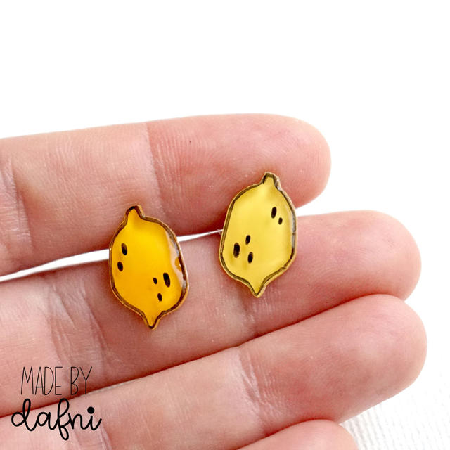 Ohrstecker Zitronen von madebydafni