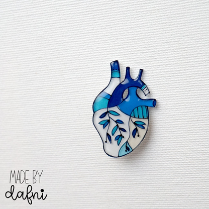 Brosche blaues Herz von madebydafni