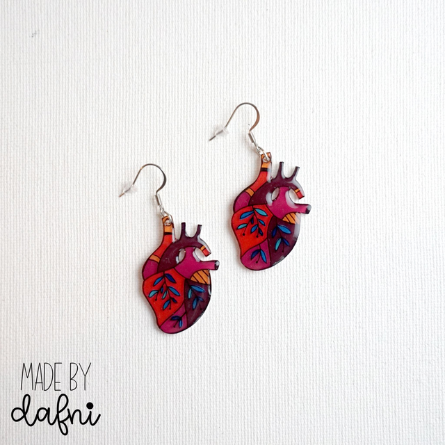 Ohrringe rotes Herz von madebydafni