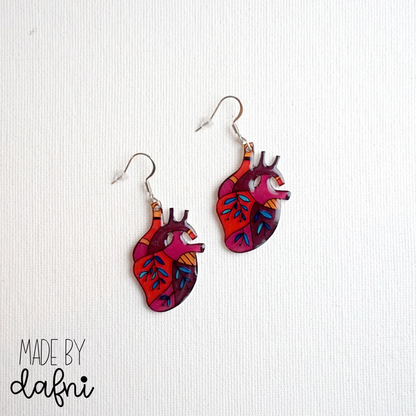 Ohrringe rotes Herz von madebydafni
