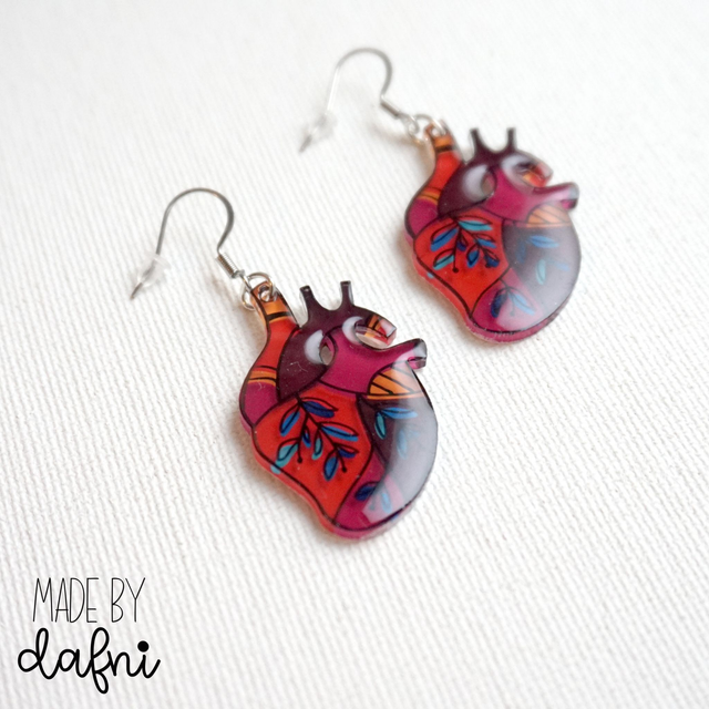 Ohrringe rotes Herz von madebydafni